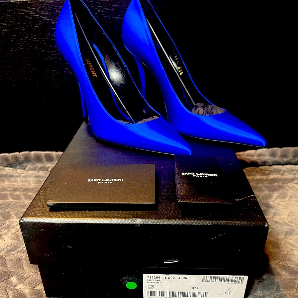 Saint Laurent Crepe Satin in Picasso Blu